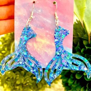 Mermaid Tail Acrylic Earrings